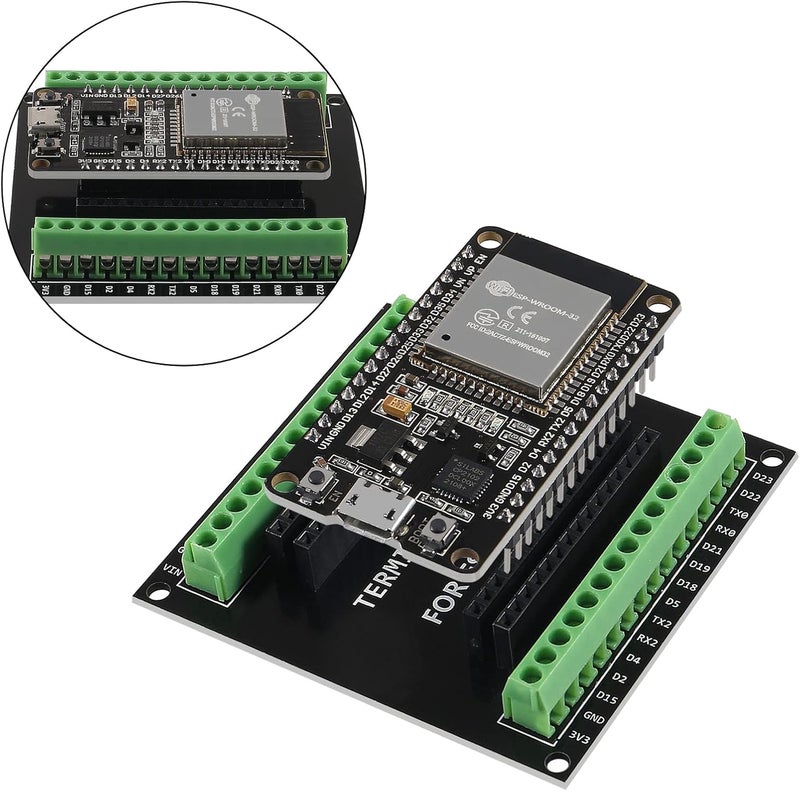 AiTrip 5PCS ESP32 Breakout Board GPIO 1 into 2 Compatible with 30 Pins ESP32S ESP32 Development Board 2.4 GHz Dual Core WLAN WiFi + Bluetooth 2-in-1 Microcontroller ESP-WROOM-32 Chip for Arduino - Image 3